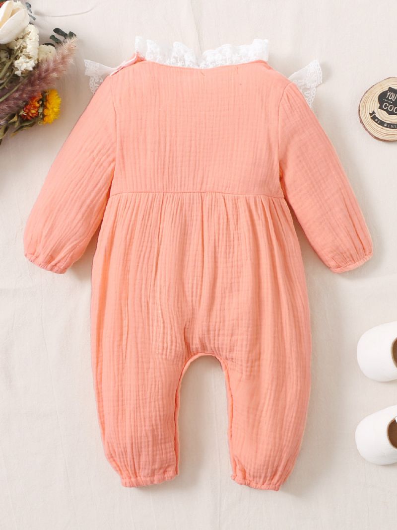 Baby Jenter Blonder Ruffle Langermet Jumpsuit Romper Babyklær