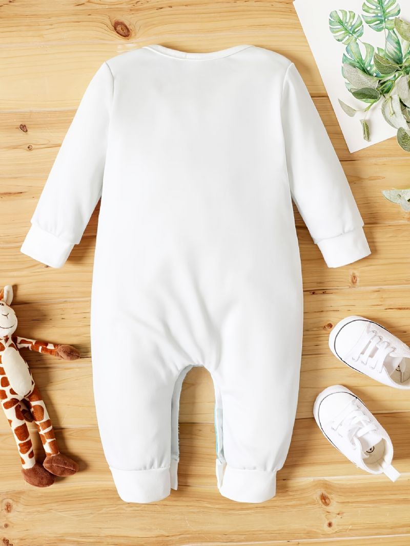 Baby-jenter Lange Ermede Jumpsuits Rompers Med Dyretrykk