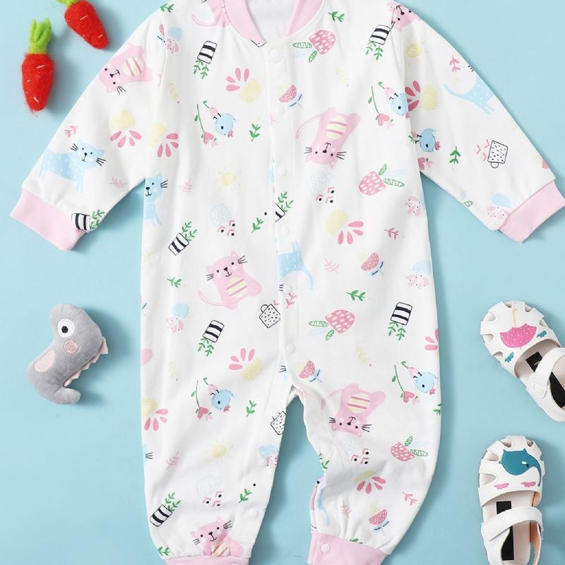 Baby Jenter Langermet Jumpsuit Romper Bodysuit