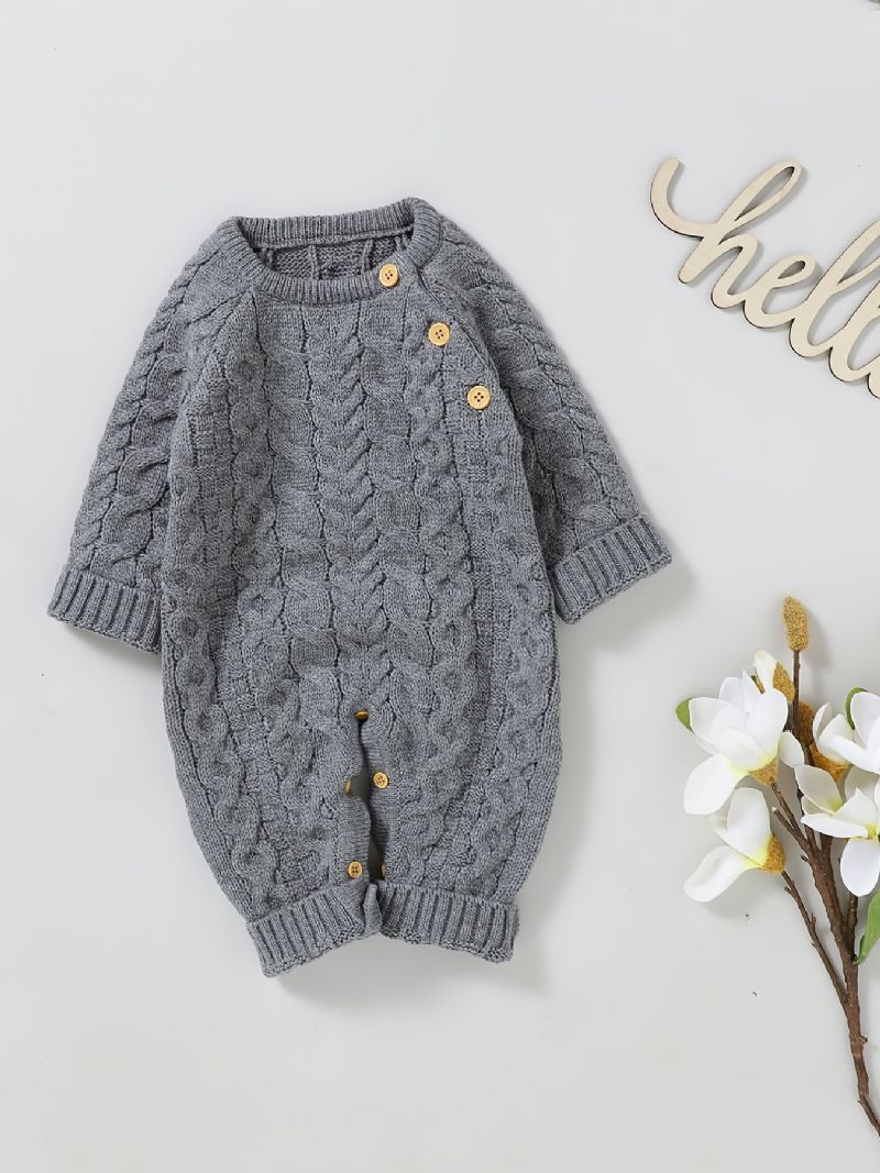 Baby Jenter Strikkede Jumpsuits For Høst Vinter Ny