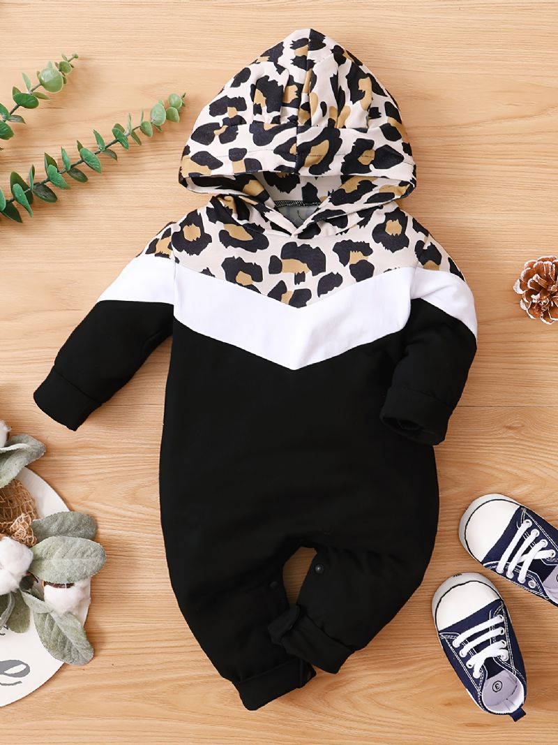 Christmas Price Cuts Baby Jenter Leopard Hette Jumpsuit Romper