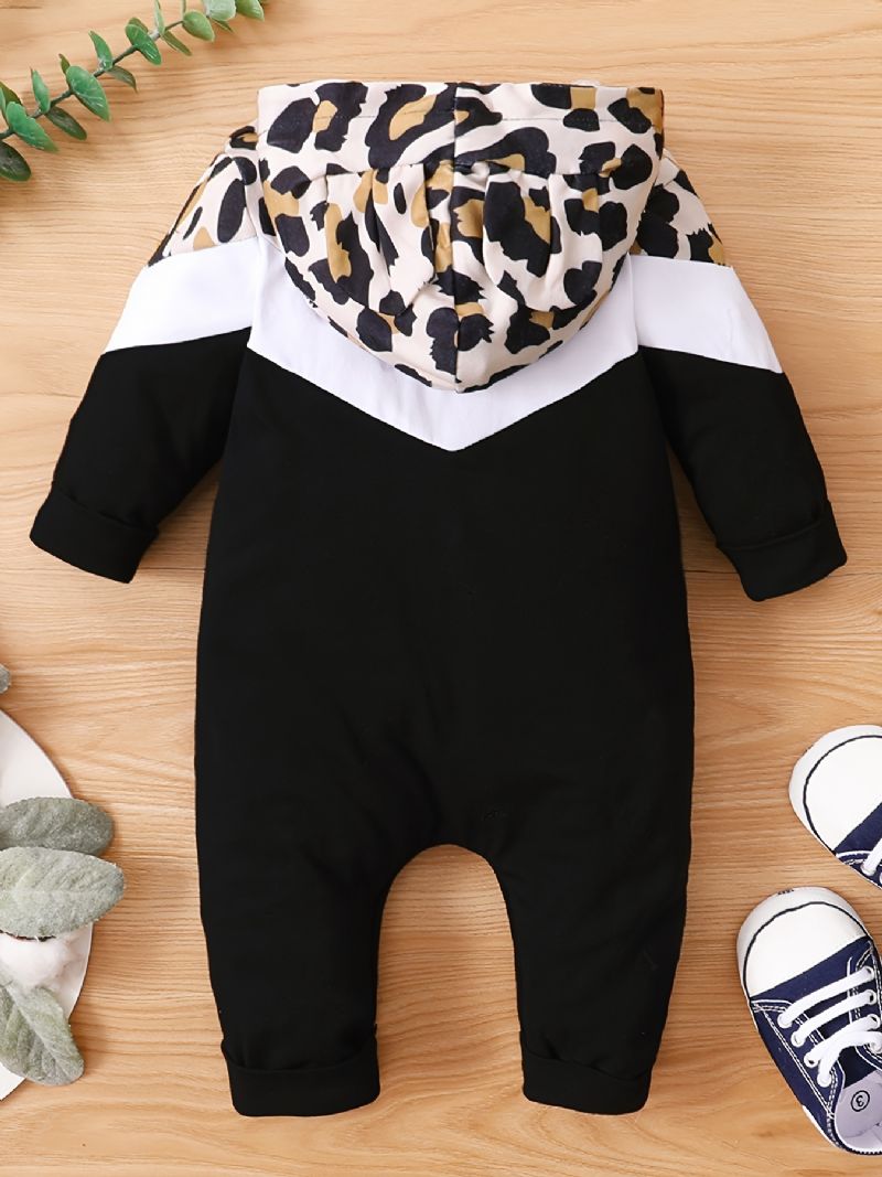 Christmas Price Cuts Baby Jenter Leopard Hette Jumpsuit Romper