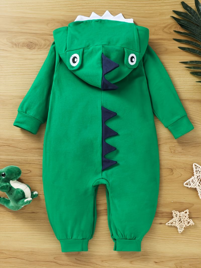 Gutter Langermet Dinosaur Cosplay Jumpsuit Barnefest Iført Baby Gutt Jenter Bursdagsgave