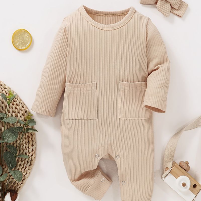 Newborn Baby Lang Jumpsuit Romper One Piece For Gutter Jenter Babyklær