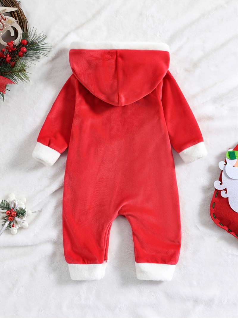 Småbarn Baby Søt Hette Langermet Jul Jumpsuit Gutter Jenter