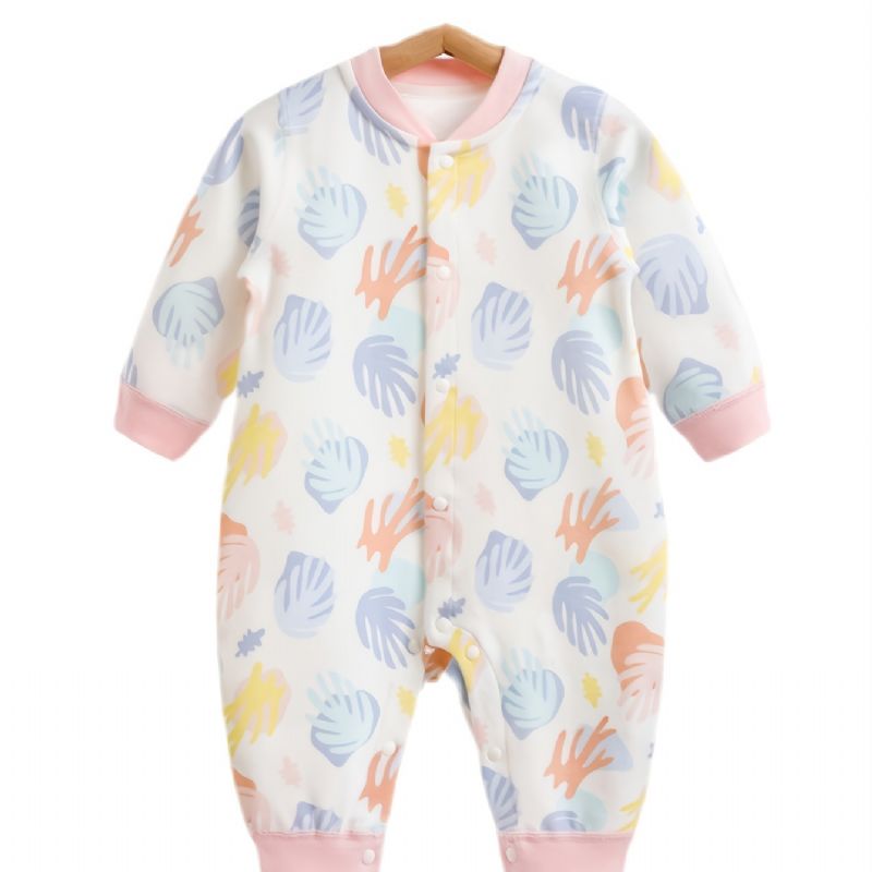 Småbarn Newborn Baby Langermet Trykket Jumpsuit