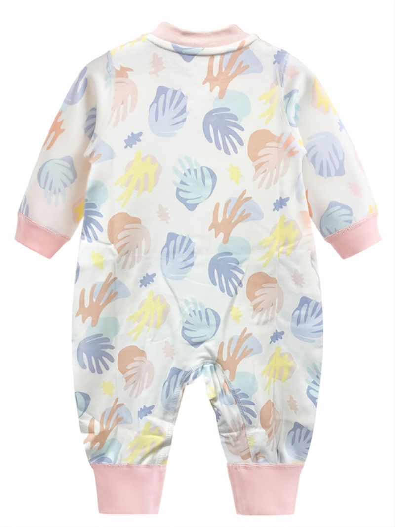 Småbarn Newborn Baby Langermet Trykket Jumpsuit