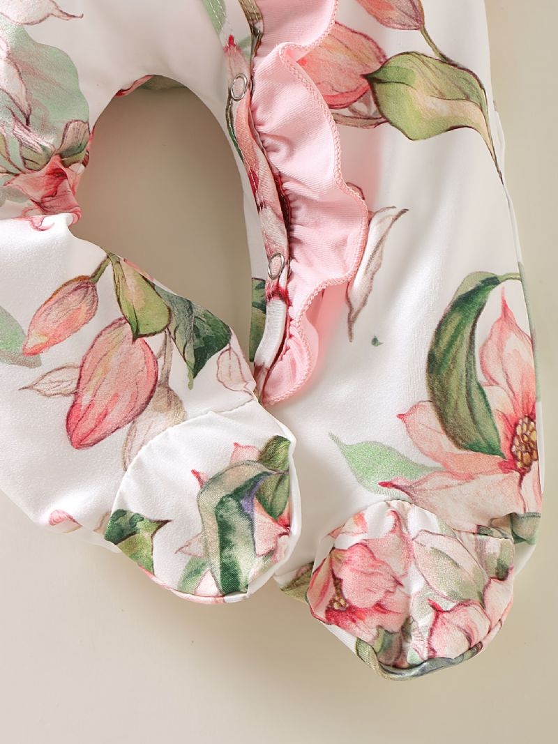 Spedbarn Jente Floral Romper & Jumpsuit Baby Klær Antrekk