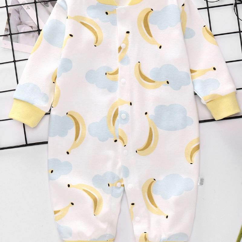 Spring Høst Baby Print Langermet Jumpsuit