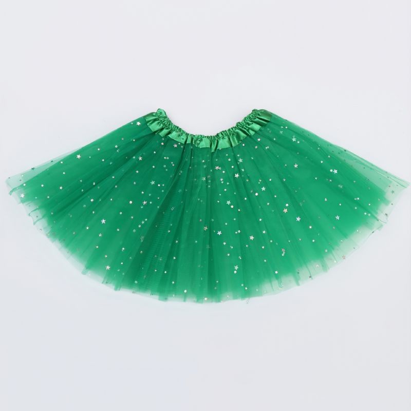 Barnefest Mesh Solid Tutu-skjørt Med Paljetter