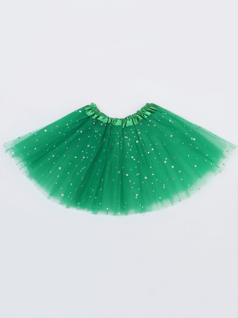 Barnefest Mesh Solid Tutu-skjørt Med Paljetter