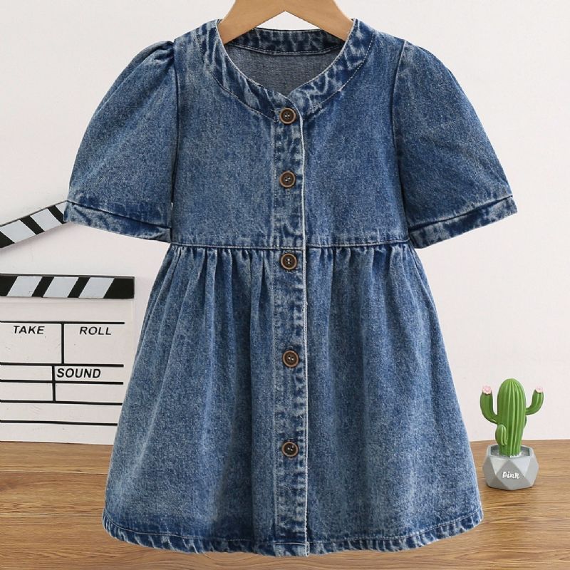 Jenter Baby Casual Denim Langermet Skjørt