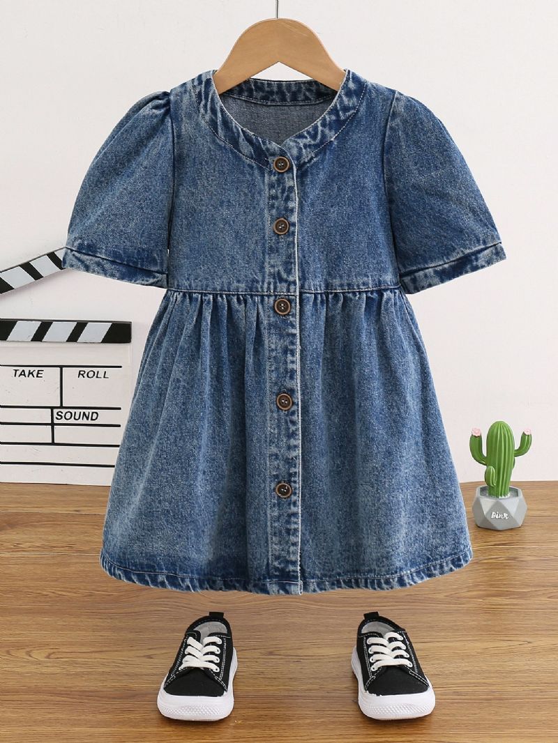 Jenter Baby Casual Denim Langermet Skjørt