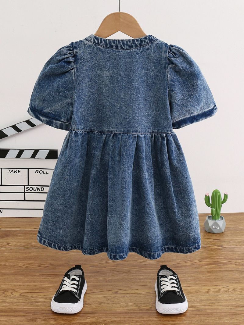 Jenter Baby Casual Denim Langermet Skjørt