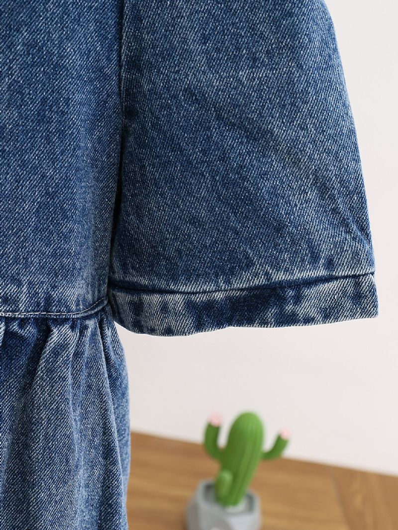 Jenter Baby Casual Denim Langermet Skjørt