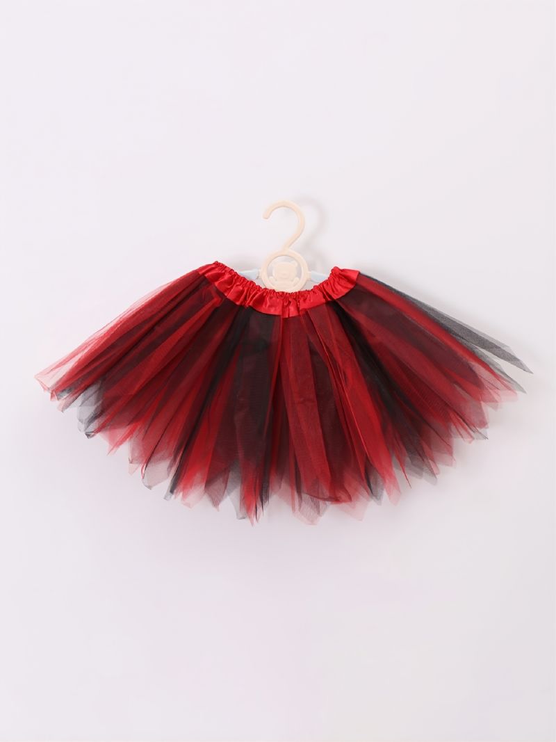 Jenter Color Block Elastisk Midje Tulle Tutu-skjørt Danseskjørt Barneklær Til Fest