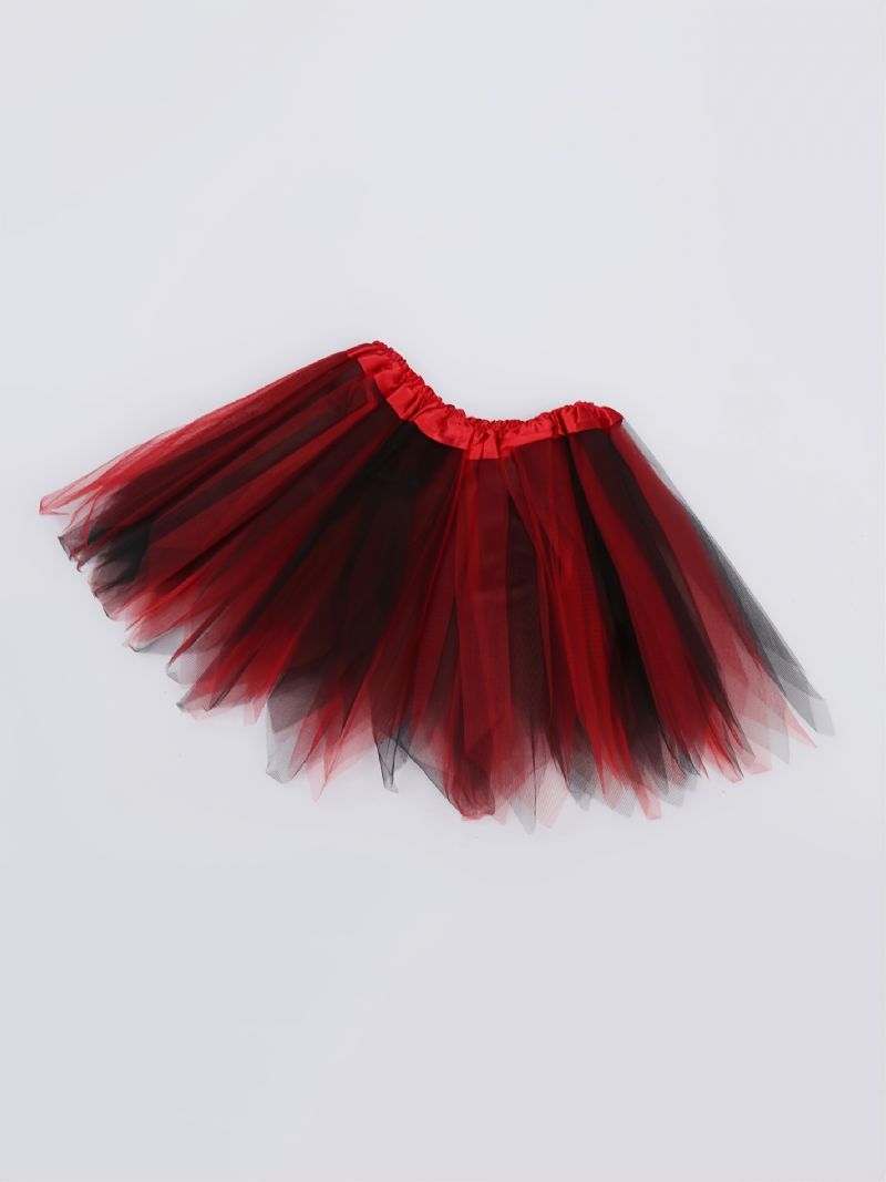 Jenter Color Block Elastisk Midje Tulle Tutu-skjørt Danseskjørt Barneklær Til Fest