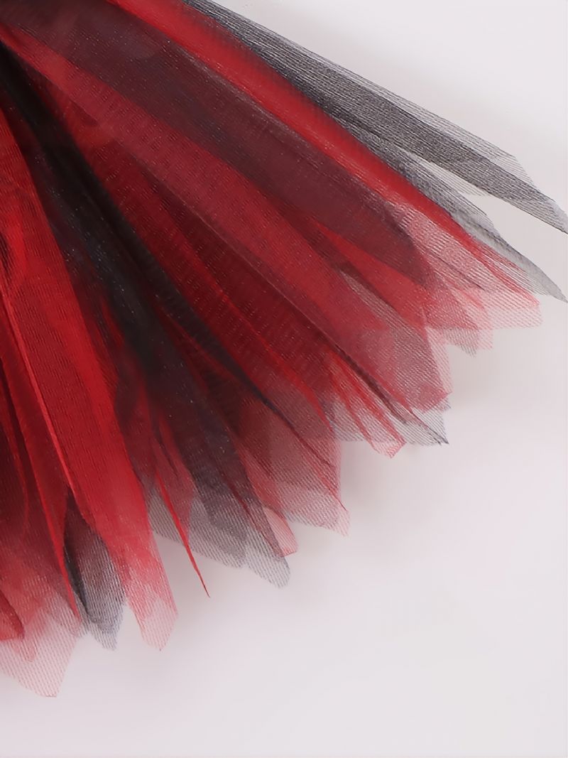 Jenter Color Block Elastisk Midje Tulle Tutu-skjørt Danseskjørt Barneklær Til Fest