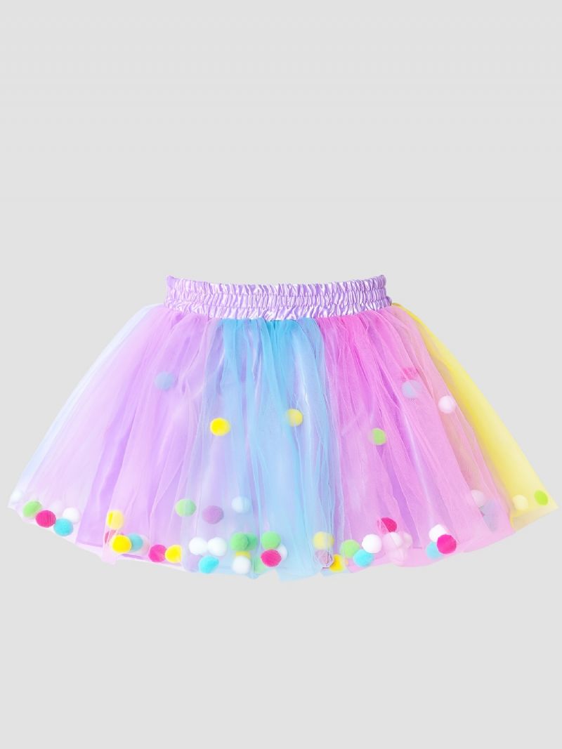 Jenter Princess Rainbow Tutu-skjørt Ballett Mesh-skjørt Festkjoleklær Barneklær