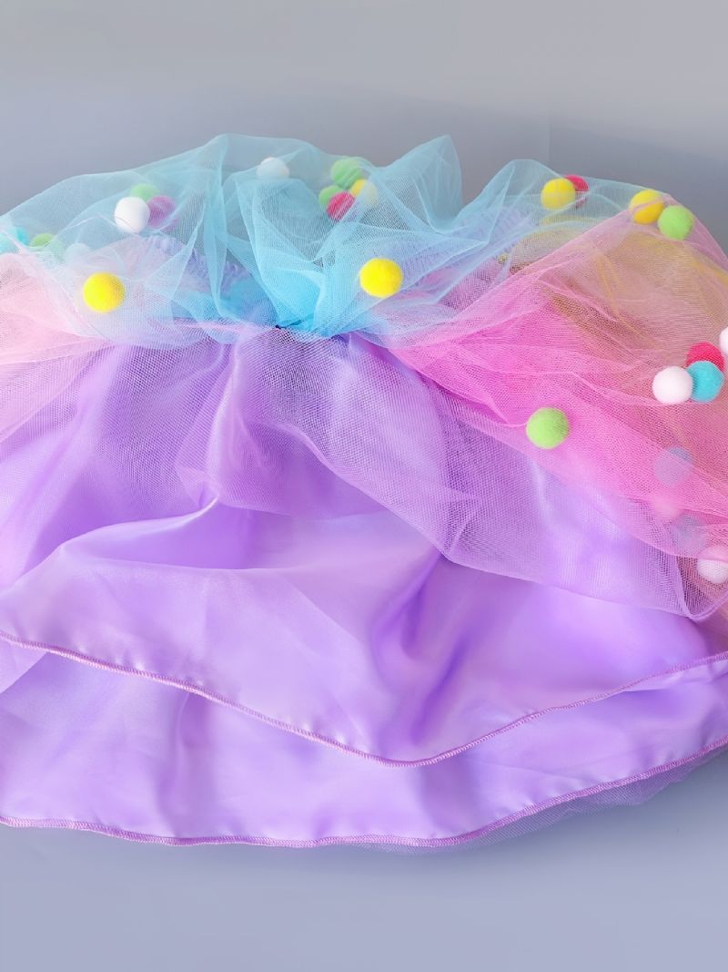 Jenter Princess Rainbow Tutu-skjørt Ballett Mesh-skjørt Festkjoleklær Barneklær