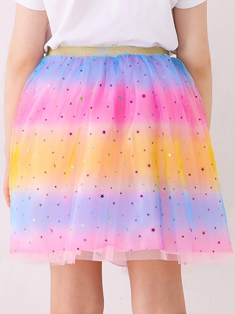 Jenter Tutu-skjørt Rainbow Star Mesh-skjørt Prinsessekjole