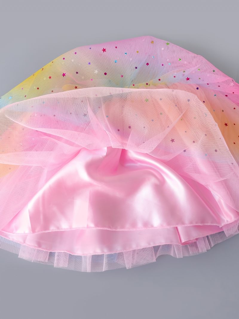 Jenter Tutu-skjørt Rainbow Star Mesh-skjørt Prinsessekjole