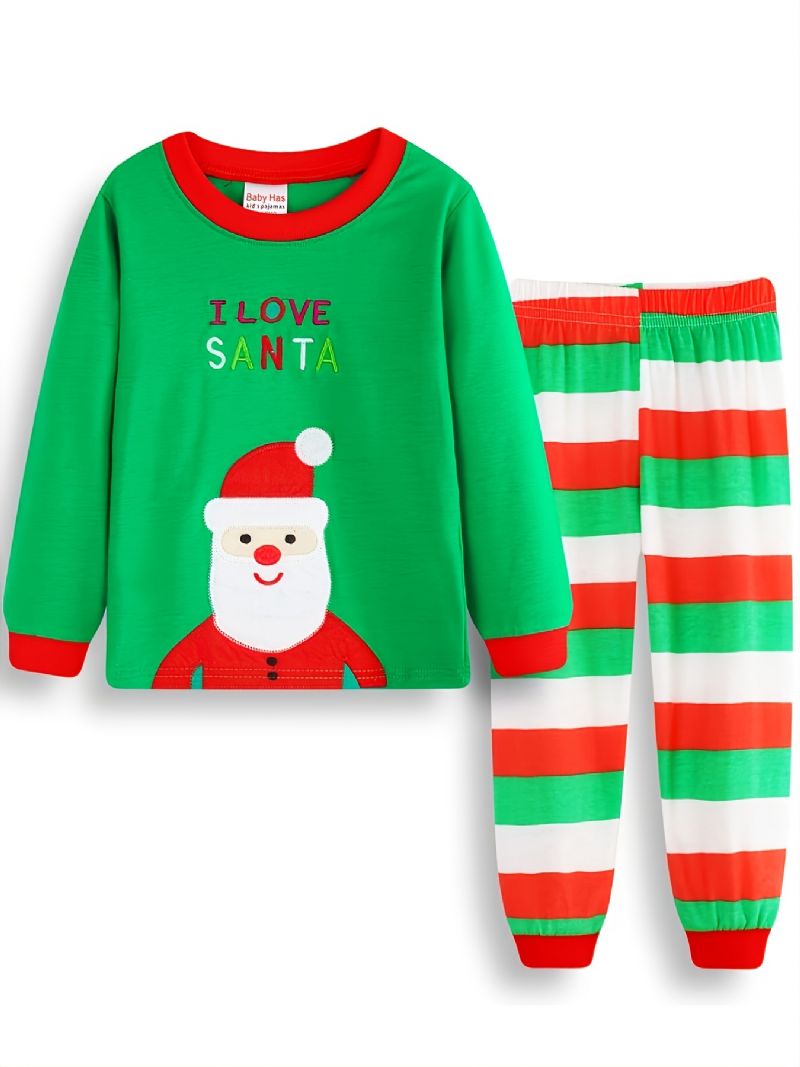 2 Stk Barn Christmas Cotton Langermet Pyjamassett