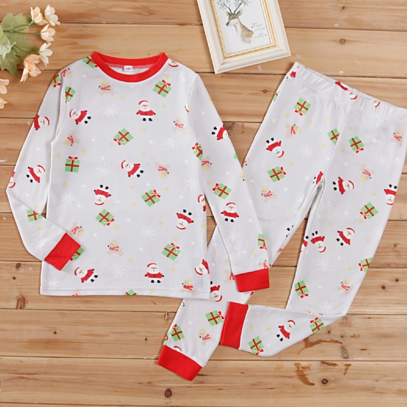 2 Stk Barn Christmas Printed Tight Fit Pyjamas