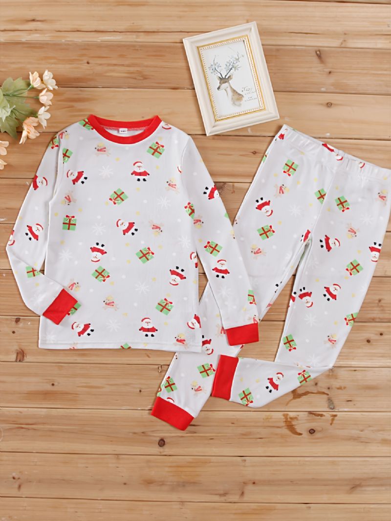 2 Stk Barn Christmas Printed Tight Fit Pyjamas