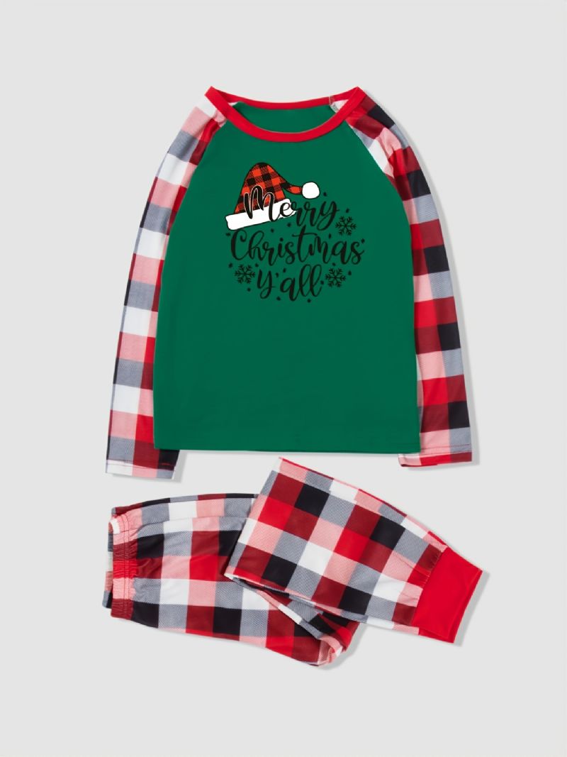 2023 Merry Christmas Plaid Stripet Pyjamas Loungewear Guttens