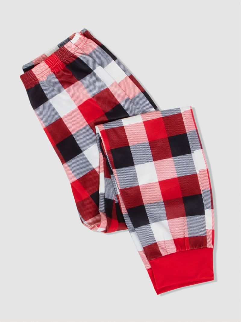 2023 Merry Christmas Plaid Stripet Pyjamas Loungewear Guttens