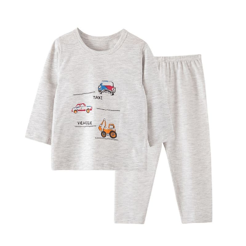 Guttens Coton Pyjamas Set Langermede Topper Og Matchende Buksesett