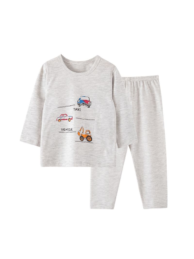 Guttens Coton Pyjamas Set Langermede Topper Og Matchende Buksesett