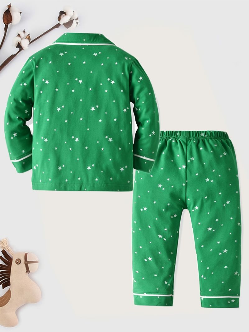 Guttens Lounge Wear Homewear Langermet Topp Og Matchende Buksesett Jul