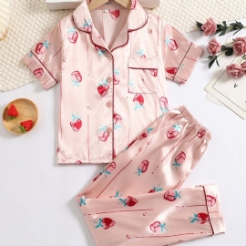 Jenter Strawberry Kortermede Bukser Loungewear