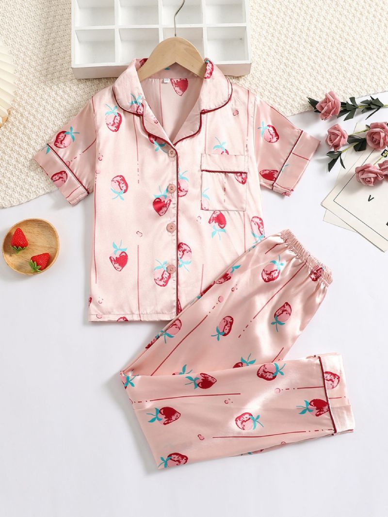 Jenter Strawberry Kortermede Bukser Loungewear