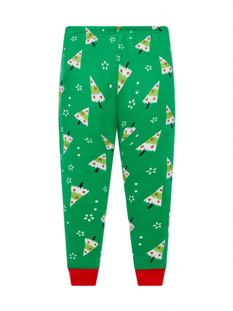 Popshion Barn Julepysjamas Bomull Langermet Snowman Christmas Pjs Set Xmas Holiday Clothing