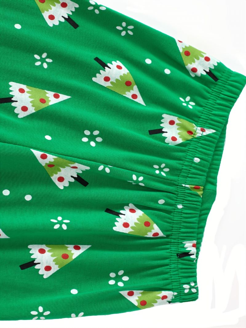 Popshion Barn Julepysjamas Bomull Langermet Snowman Christmas Pjs Set Xmas Holiday Clothing