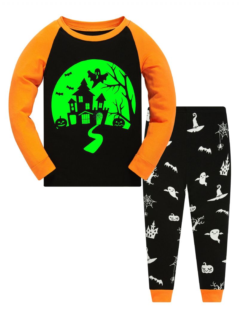 Popshion Gutter Spider Pumpkin Bat Ghost Witch Langermet Pyjamassett