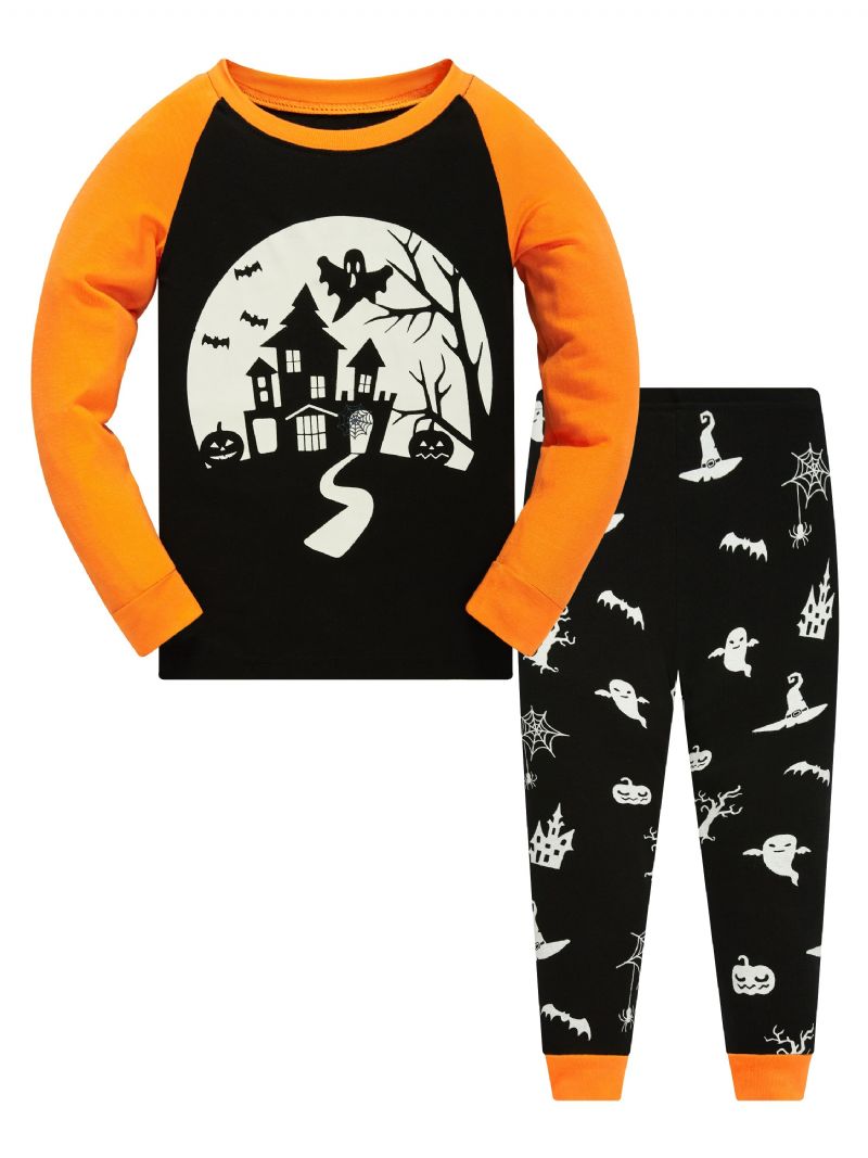 Popshion Gutter Spider Pumpkin Bat Ghost Witch Langermet Pyjamassett