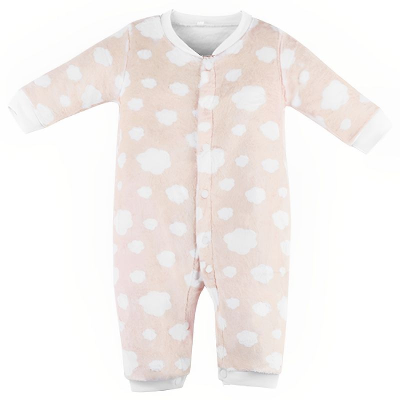 Småbarn Baby Fleece Søt Myk Varm Pyjamas Jumpsuit