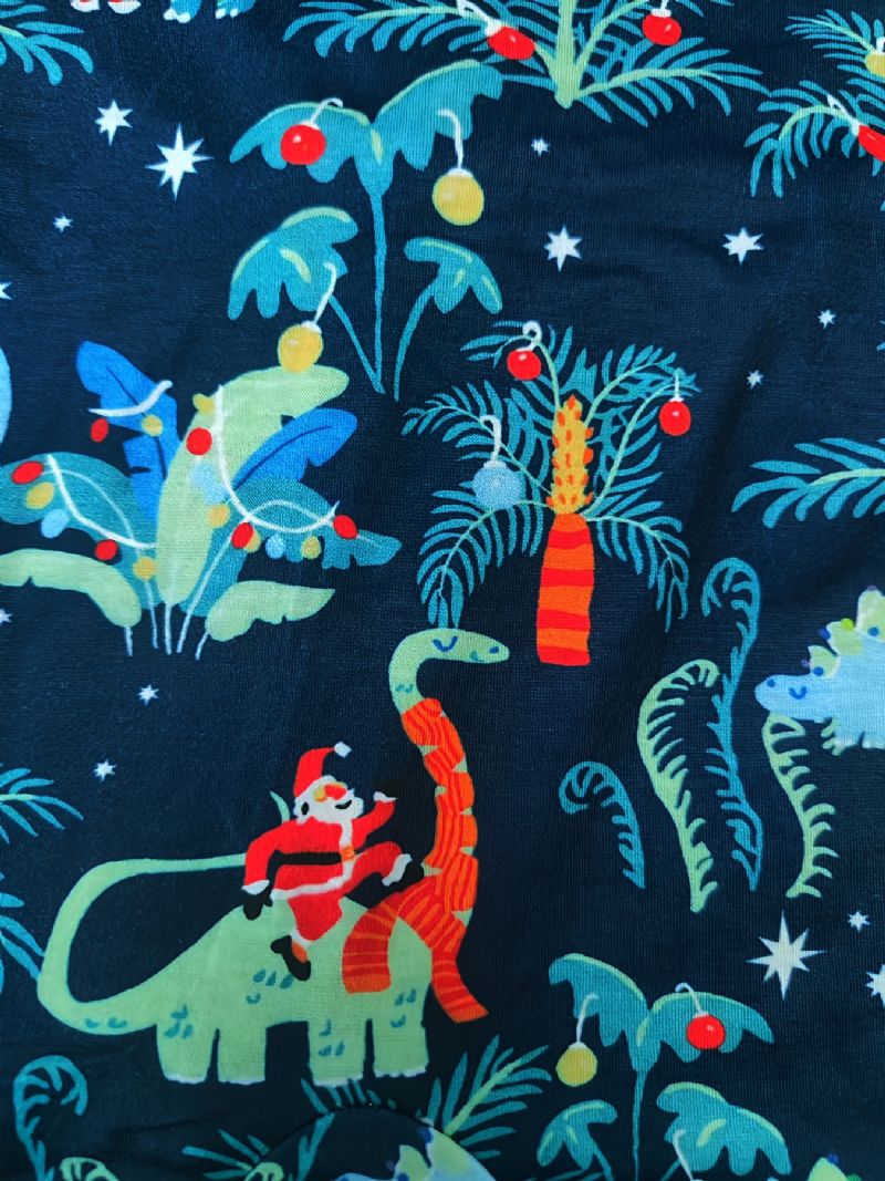 Småbarn Babypyjamas Familieantrekk Dinosaurtrykk Rundhals Langermet Jumpsuit Romper For Gutter Jenter