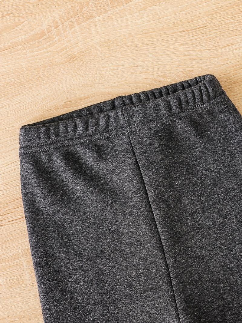 Jenter Fleece Fôret Tykke Leggings Bukser Varme Barneklær Til Vinter