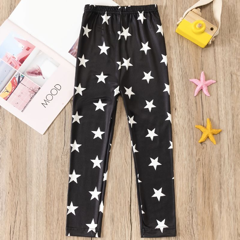 Jenter Star Print Elastisk Midje Leggings Bunnbukser Barneklær