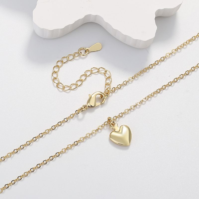 Heart Choker Halskjede Delikat Love Anheng Gylne Smykker For Kvinner Jenter