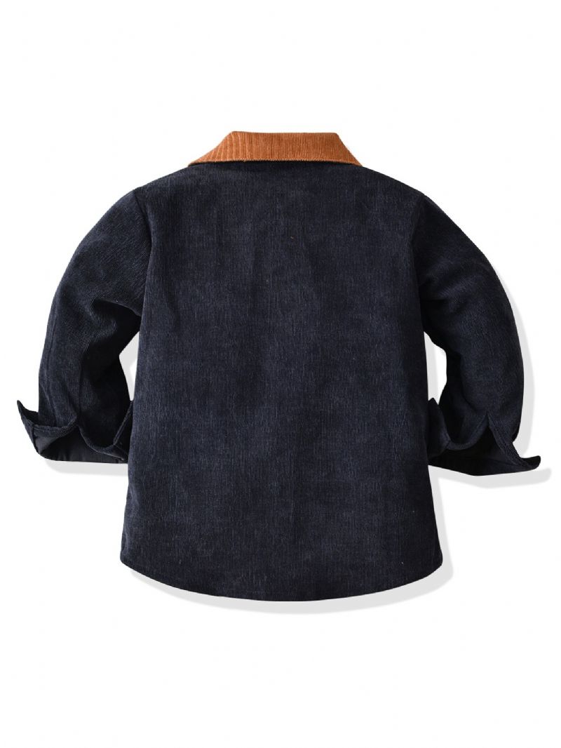 Gutter Corduroy Casual Cardigan Langermet Skjorte Til Vinter Nyhet