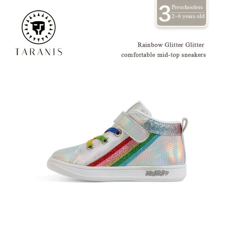 Rainbow Glitter Comfort Mid-top Sneakers Høst Vinter