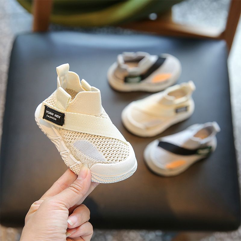 Babysko Sneakers Mesh Pustende Sklisikker Slip-on Sokker Sko Småbarn Sko Gutter Jenter