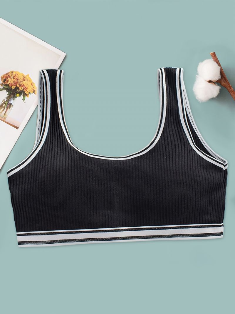 3 Stk Trenings-bh For Jenter Sømløs Stretchy Sports Bralette Ermeløse Crops Tank Tops Undertøy