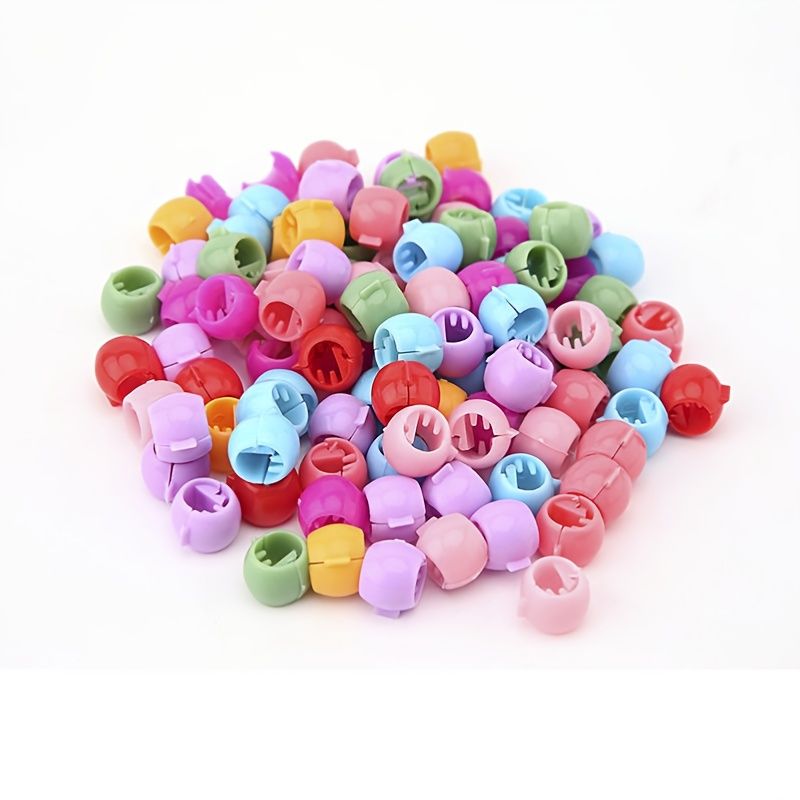 100 Stk Jenter Mini Fargerike Hair Claw Clips Hårklemmer Perler Clip Plast Hårtilbehør